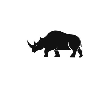 Rhinoceros logo şablon vektör simge illüstrasyon