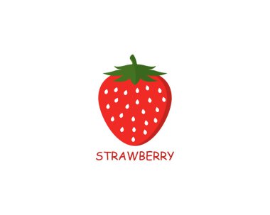 Çilek logo şablon vektör simge illüstrasyon 