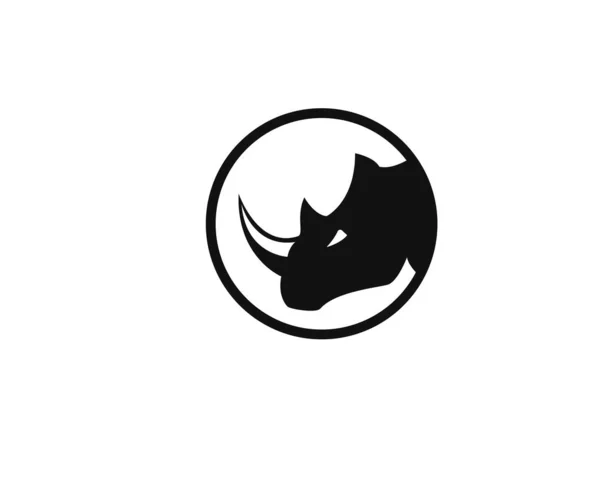 Modèle de logo Rhinoceros illustration d'icône vectorielle — Image vectorielle