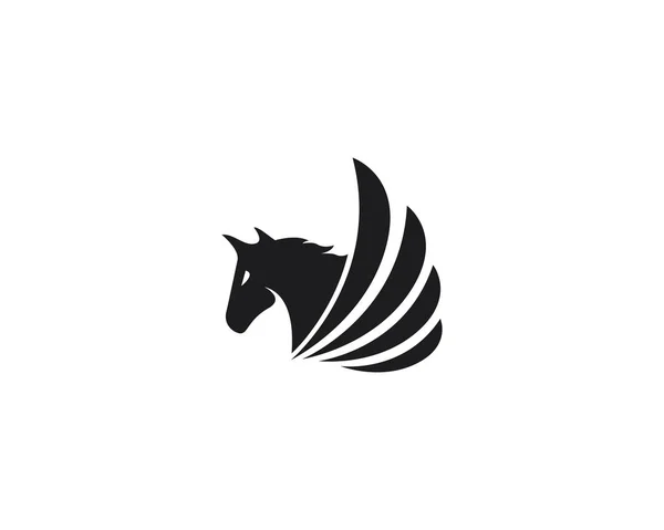 Pegasus logotipo conceito vetor ícone — Vetor de Stock