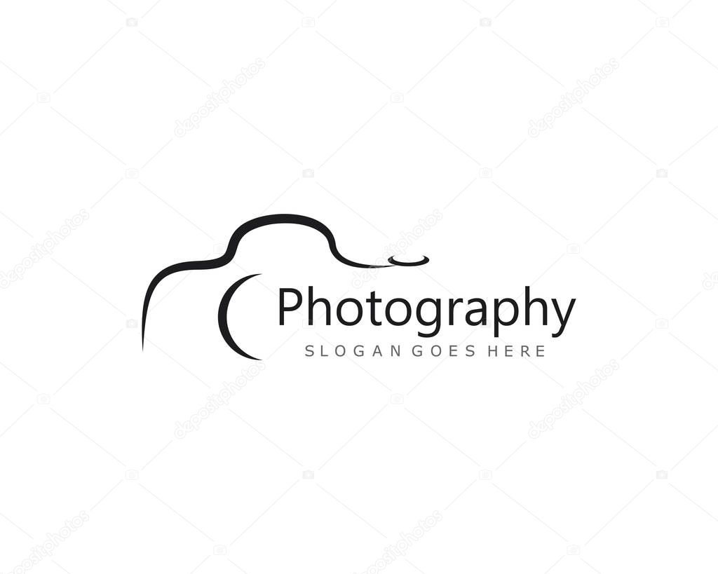 Camera Photography logo template vector icon illustration design