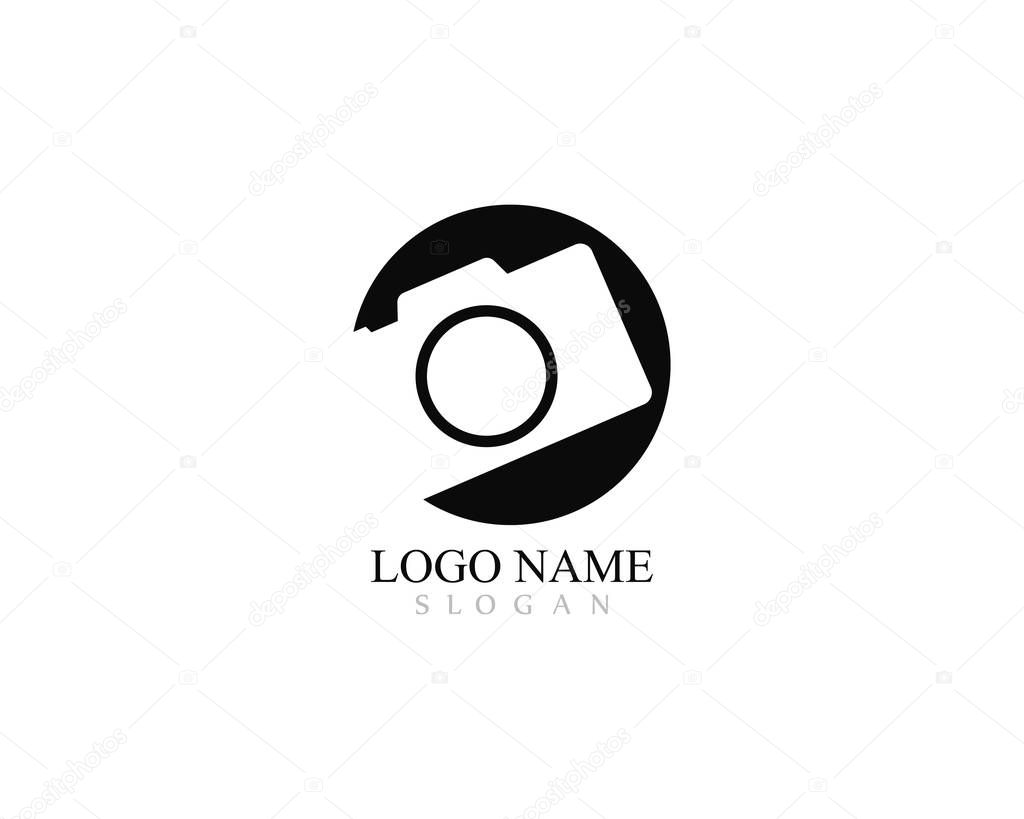 Camera Photography logo template vector icon illustration design