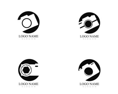 Kamera Fotoğrafçılığı logosu vektör simgesi illüstrasyon