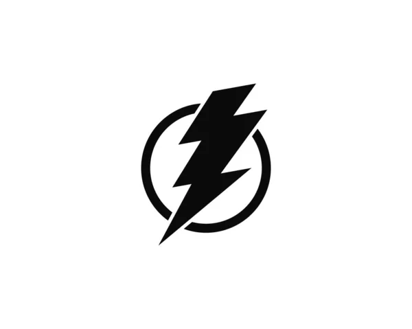 Relâmpago, elemento de design do logotipo do vetor de energia elétrica. Energia e — Vetor de Stock