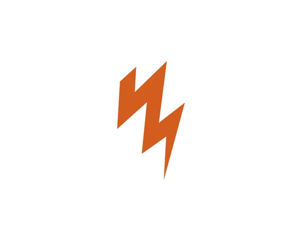 Relâmpago, elemento de design do logotipo do vetor de energia elétrica. Energia e — Vetor de Stock