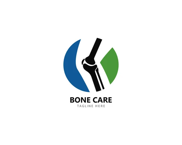 Knochen Gesundheit Logo Designs Konzept, Knochenbehandlung Vektor — Stockvektor