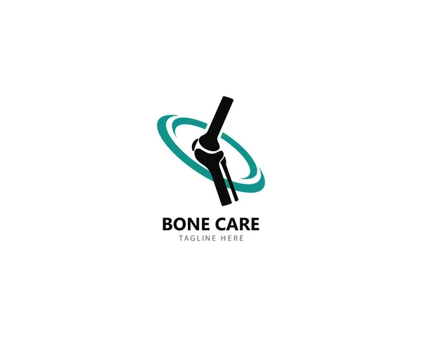 Концепция дизайна логотипа Bone Health, вектор лечения костей — стоковый вектор