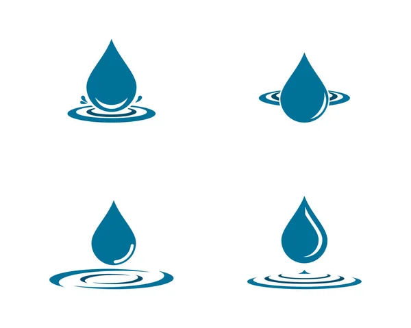Wasser Tropfen Logo Vorlage Vektor Symbol Illustration — Stockvektor