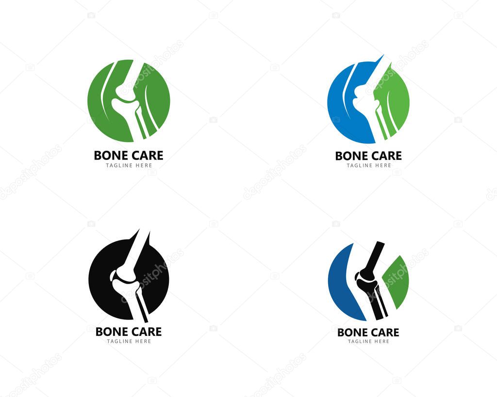 Bone Health logo designs concept, Bone Treatment vector icon