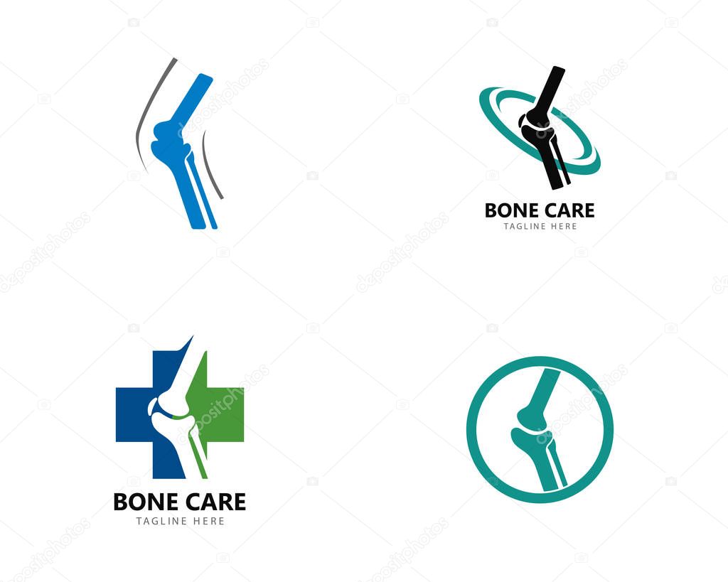 Bone Health logo designs concept, Bone Treatment vector icon