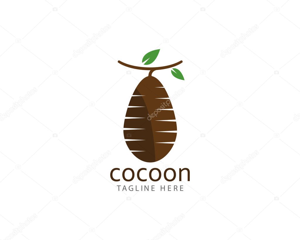 Cocoon logo template vector icon illustration design