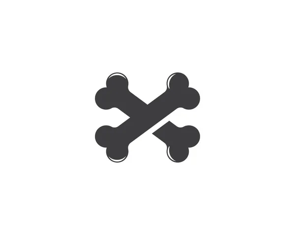 Ilustrasi konsep logo tulang - Stok Vektor