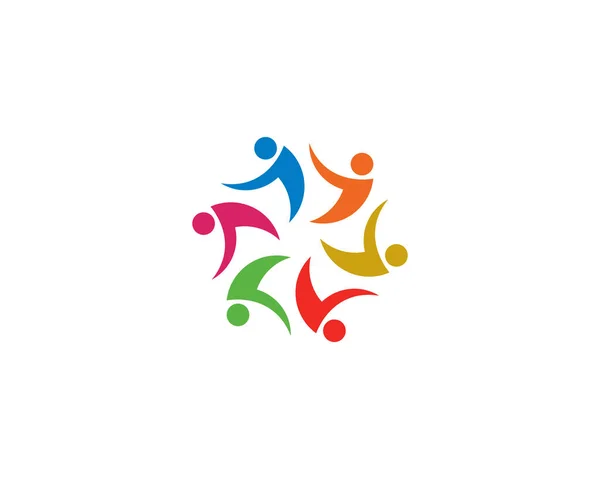 Vettore modello logo per la cura della comunità — Vettoriale Stock
