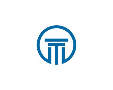 Pillar Logo şablonu. Sütun vektör çizim 