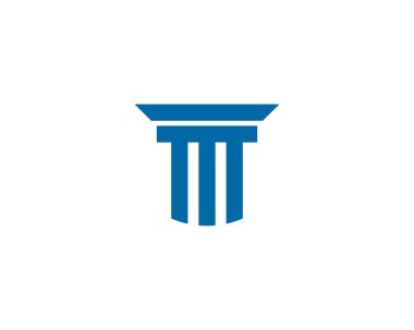 Pillar Logo şablonu. Sütun vektör çizim 