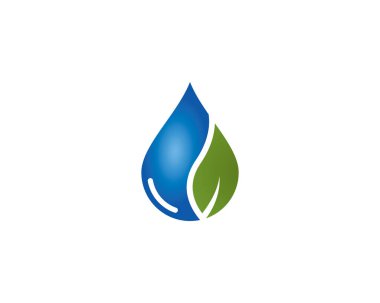 Su drop logosu şablon vektör simge illüstrasyon