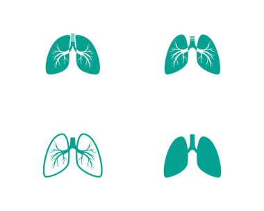 Lungs simgesi şablon vektör simgesi illüstrasyon