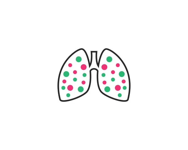 Lungs icon template vector icon illustration — Stock Vector