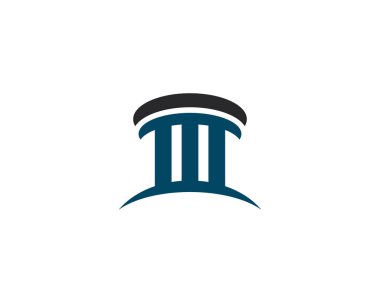 Pillar Logo şablonu. Sütun vektör çizim 