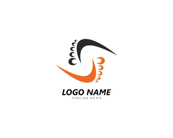 Logo şablonu vektör simge ayak — Stok Vektör