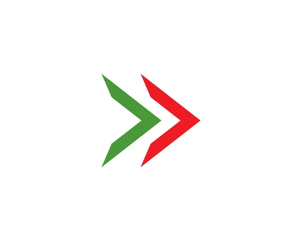 矢印のロゴのテンプレート ベクトル アイコン イラスト — ストックベクタ