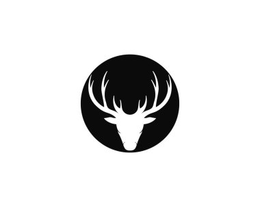 Geyik logosu şablon vektör simgesi illüstrasyon