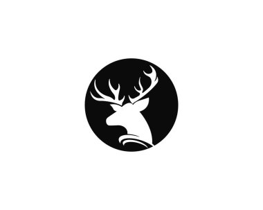 Geyik logosu şablon vektör simgesi illüstrasyon