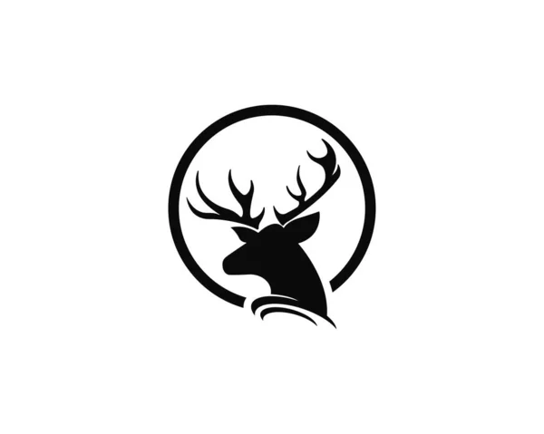Hirsch Logo Vorlage Vektor Symbol Illustration — Stockvektor