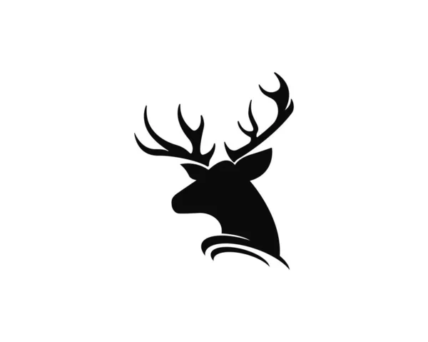 Deer logo template vector icon illustration — Stock Vector