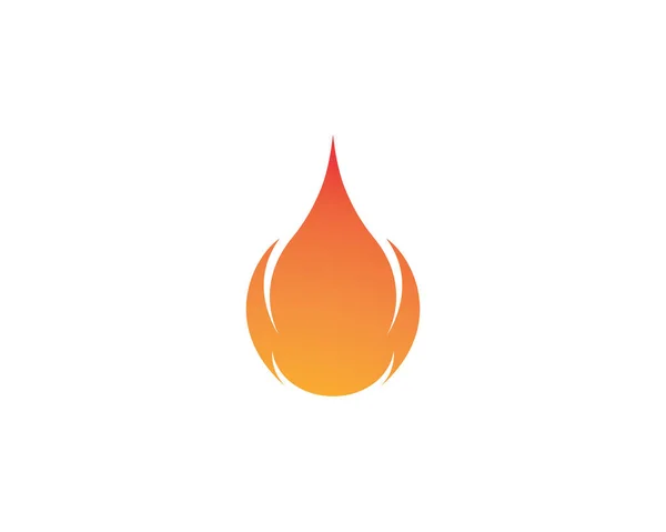 Icône vectorielle de modèle de logo de flamme de feu Logo d'huile, de gaz et d'énergie — Image vectorielle