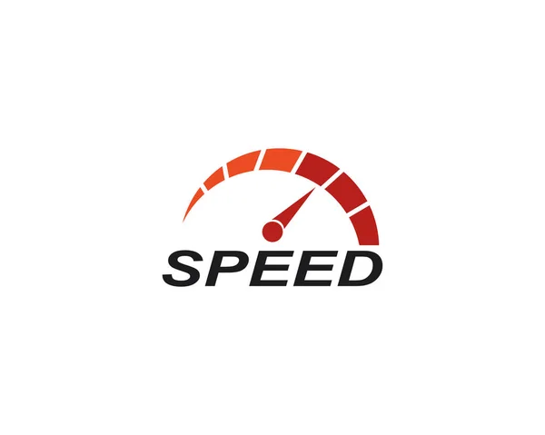 Speed Logo schnellere Vorlage Vektor Symbol Illustration — Stockvektor