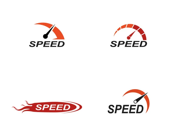 Speed Logo schnellere Vorlage Vektor Symbol Illustration — Stockvektor