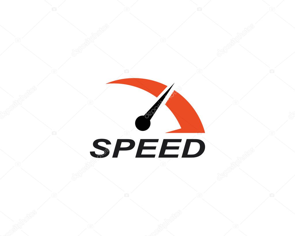 Speed logo faster template vector icon illustration 