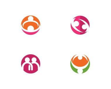 Evlat Edinme ve Toplum Bakımı Logo şablonu vektörü