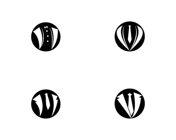 Esmoquin logo plantilla vector icono ilustración — Vector de stock