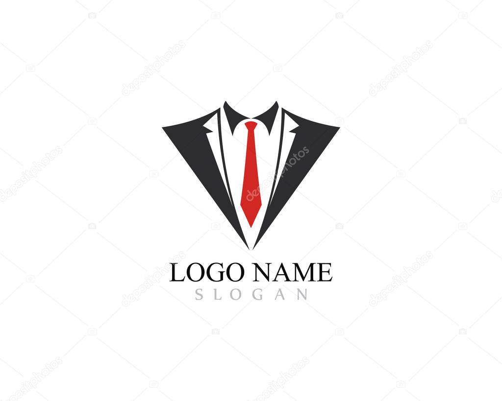 Tuxedo logo template vector icon illustration design
