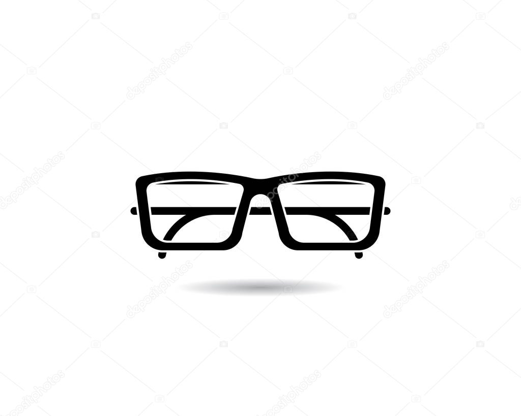 Glasses logo design vector