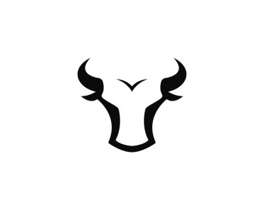 Boğa başlı logo vektör illüstrasyonu
