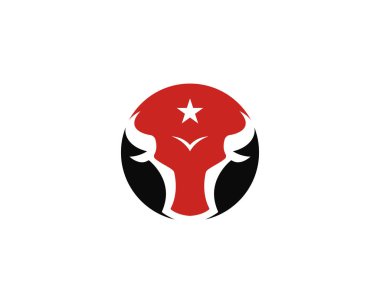 Boğa başlı logo vektör illüstrasyonu