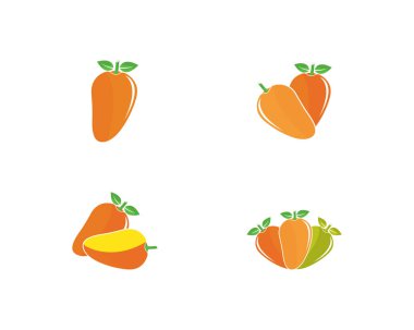 Mango düz stil. Mango vektör logosu.