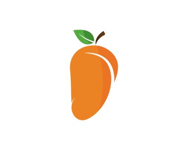 Mango düz stil. Mango vektör logosu.