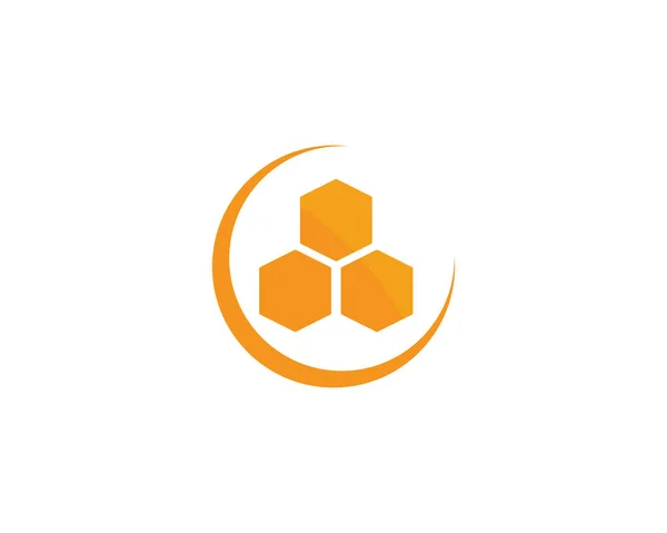 Вектор дизайна медового логотипа, эмблема, концепция дизайна — стоковый вектор