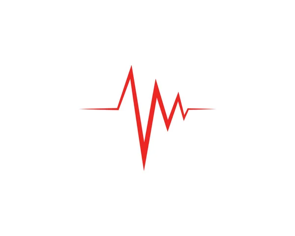 Logotipo del vector del icono del cardiograma del latido del corazón — Vector de stock