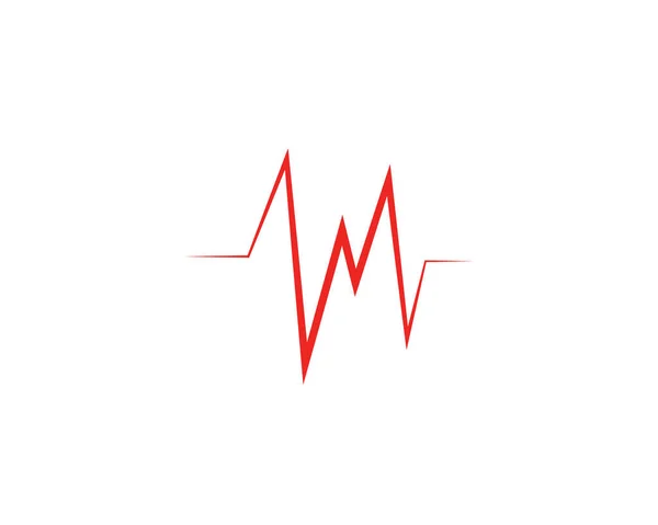 Logotipo del vector del icono del cardiograma del latido del corazón — Vector de stock