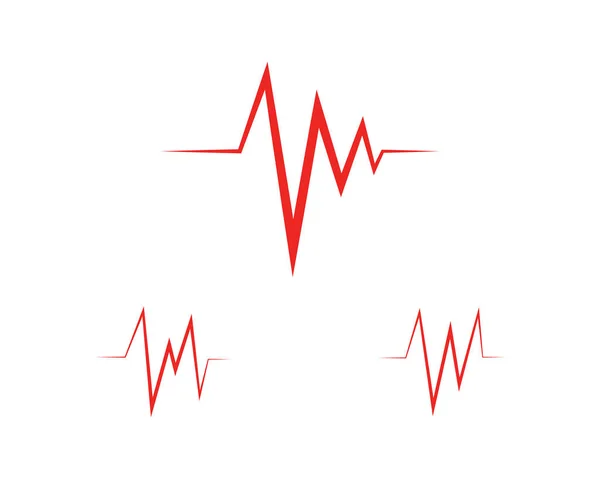 Heartbeat cardiogram pictogram vector logo — Stockvector