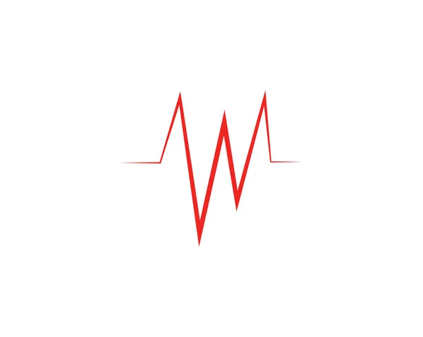 Coração batimento cardiograma ícone vetor logotipo —  Vetores de Stock