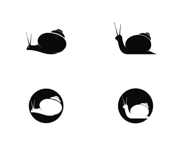Illustration vectorielle d'icône de modèle de logo escargot — Image vectorielle