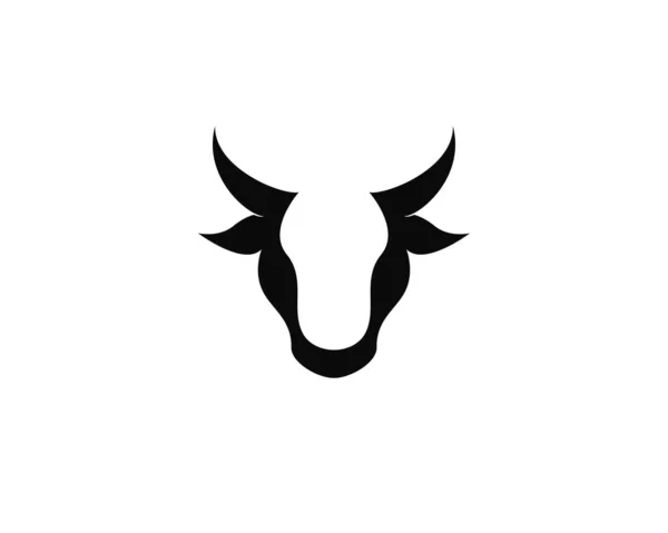 Stier hoofd logo vector pictogram illustratie — Stockvector