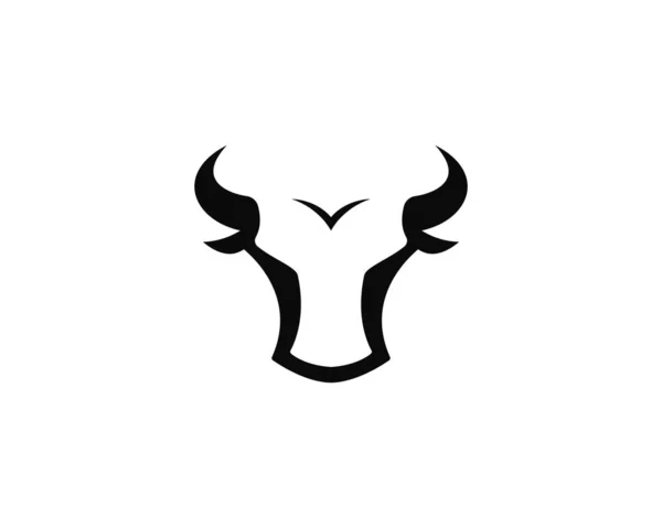 Immagine dell'icona vettoriale del logo della testa del toro — Vettoriale Stock