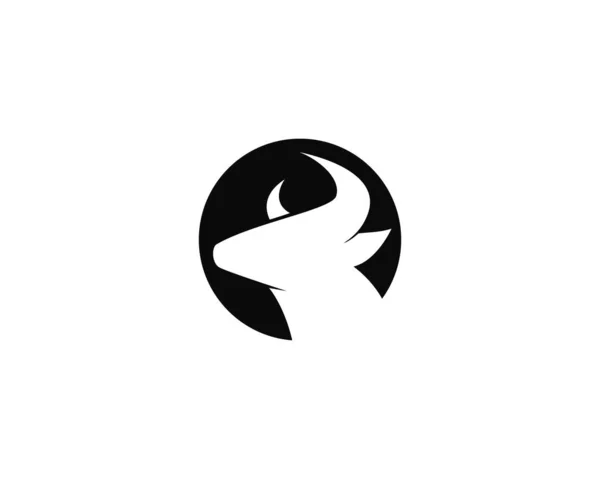 Illustration d'icône vectorielle de logo de tête de taureau — Image vectorielle